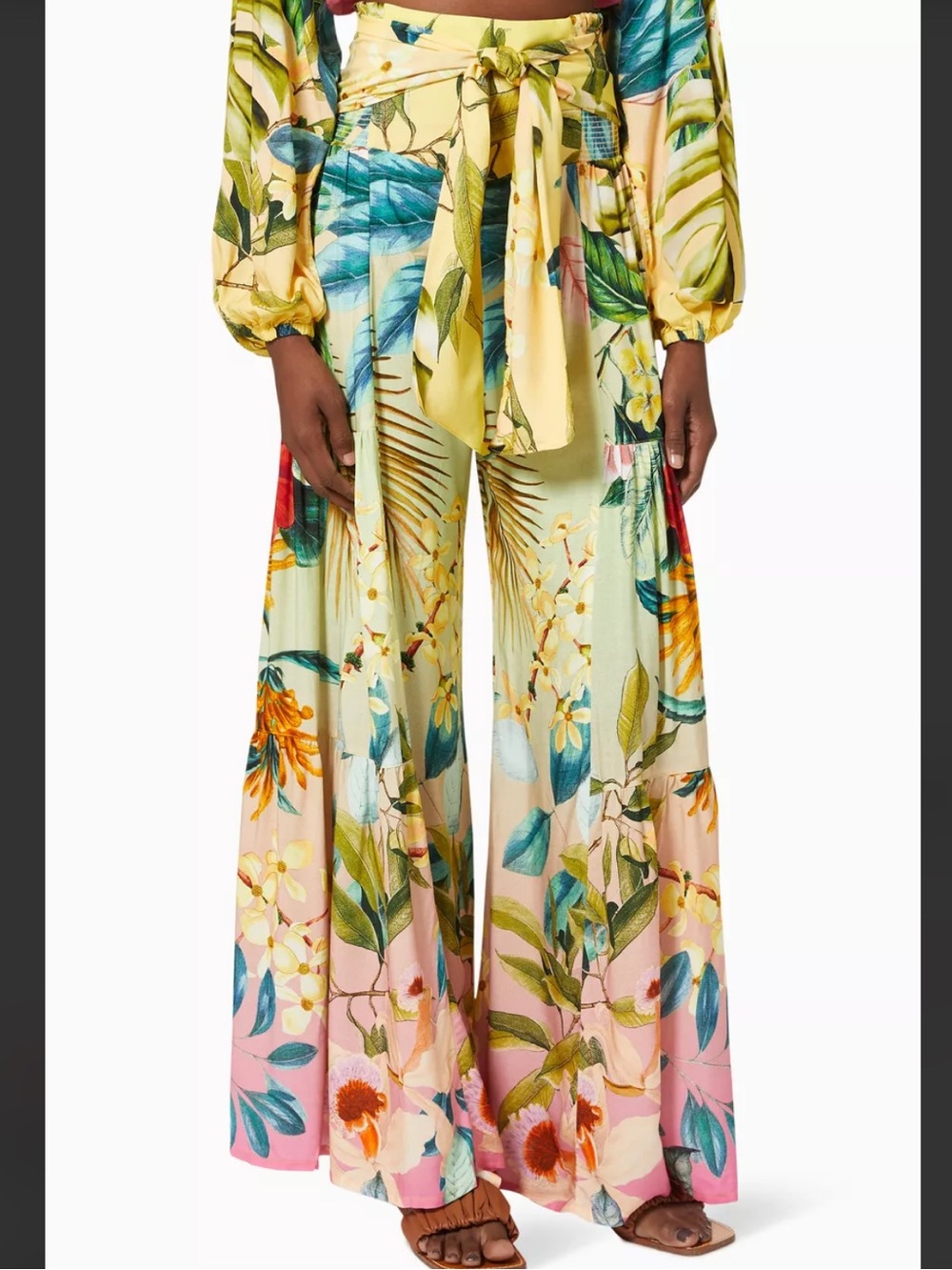 PQ Swim Cora Wide Leg Tropical Pants